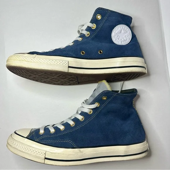 🥂SOLD🥂Converse Chuck Taylor Blue Suede Maize Detail Custom Sneakers, 10 - Picture 2 of 14